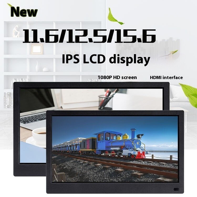 11.6 "HD IPS LCD จอแสดงผล HDMI 1080P มินิคอมพิวเตอร์ Subscreen Small Home TV Monitor