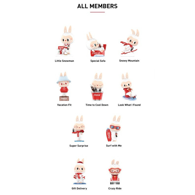 [ผู้ขาย SG] ของแท้ POPMART THE MONSTERS LABUBU COCACOLA Series Figures สต็อกจํานวนจํากัด