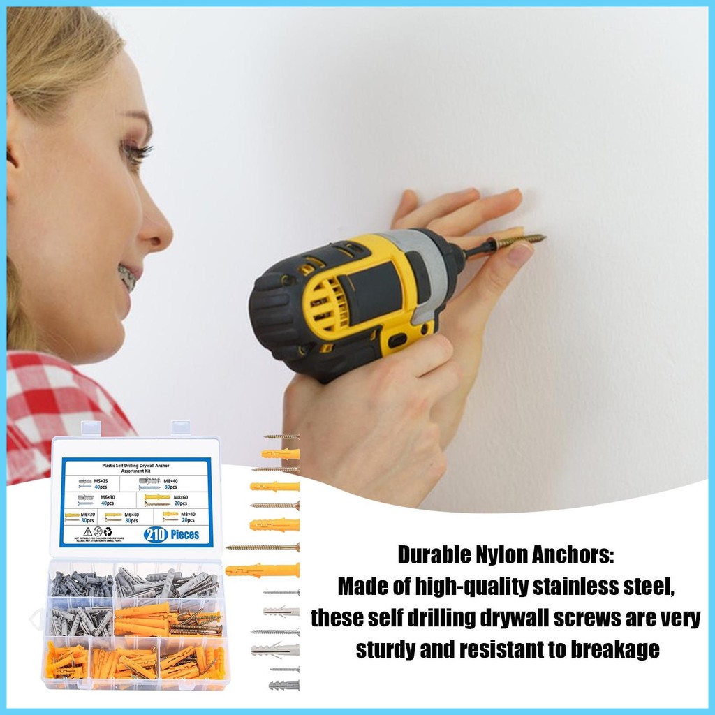 Drywall Expansion Anchors Self-Drilling Drywall Anchors สกรูขยายโลหะ Quick Drive Toggle Bolts พร้อม 