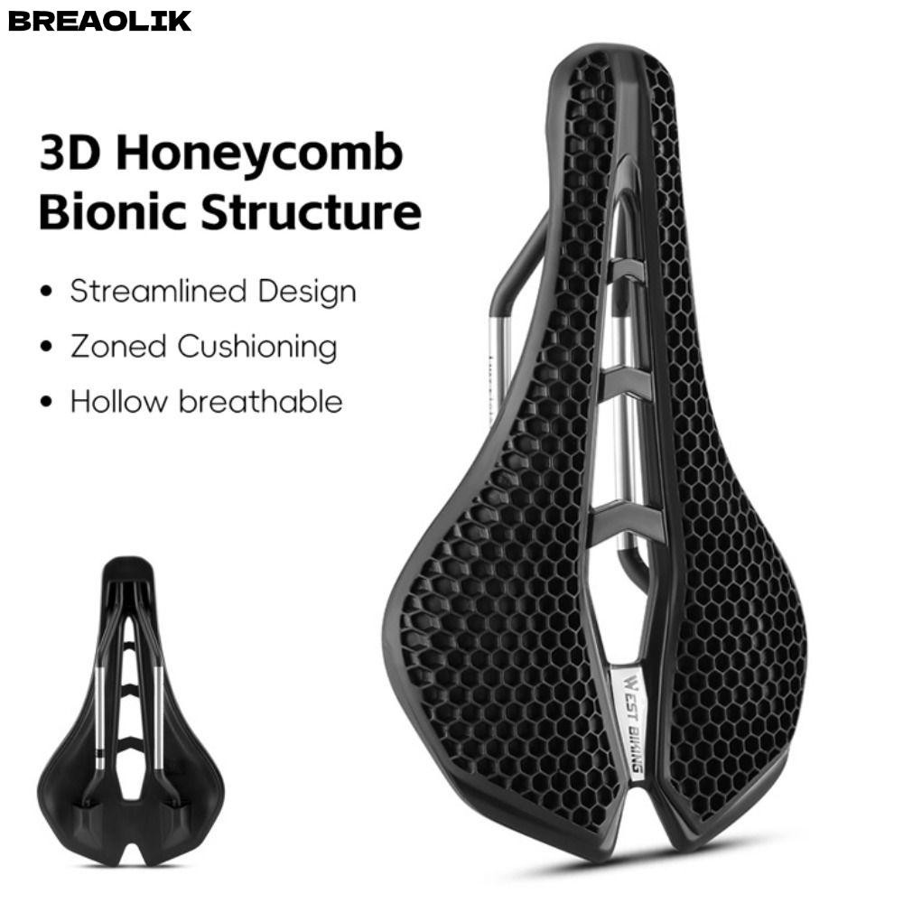 เบาะรองนั่งจักรยาน MTB BREAOLIC ดีไซน์ระบายอากาศได้ดี มีการซับแรงกระแทกดีเยี่ยมและเบา