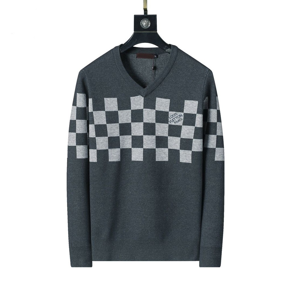 LV7022 เสื้อกันหนาวผู้ชาย แบบแจ็กคาร์ด แฟชั่นใหม่ เข้าได้กับทุกชุด