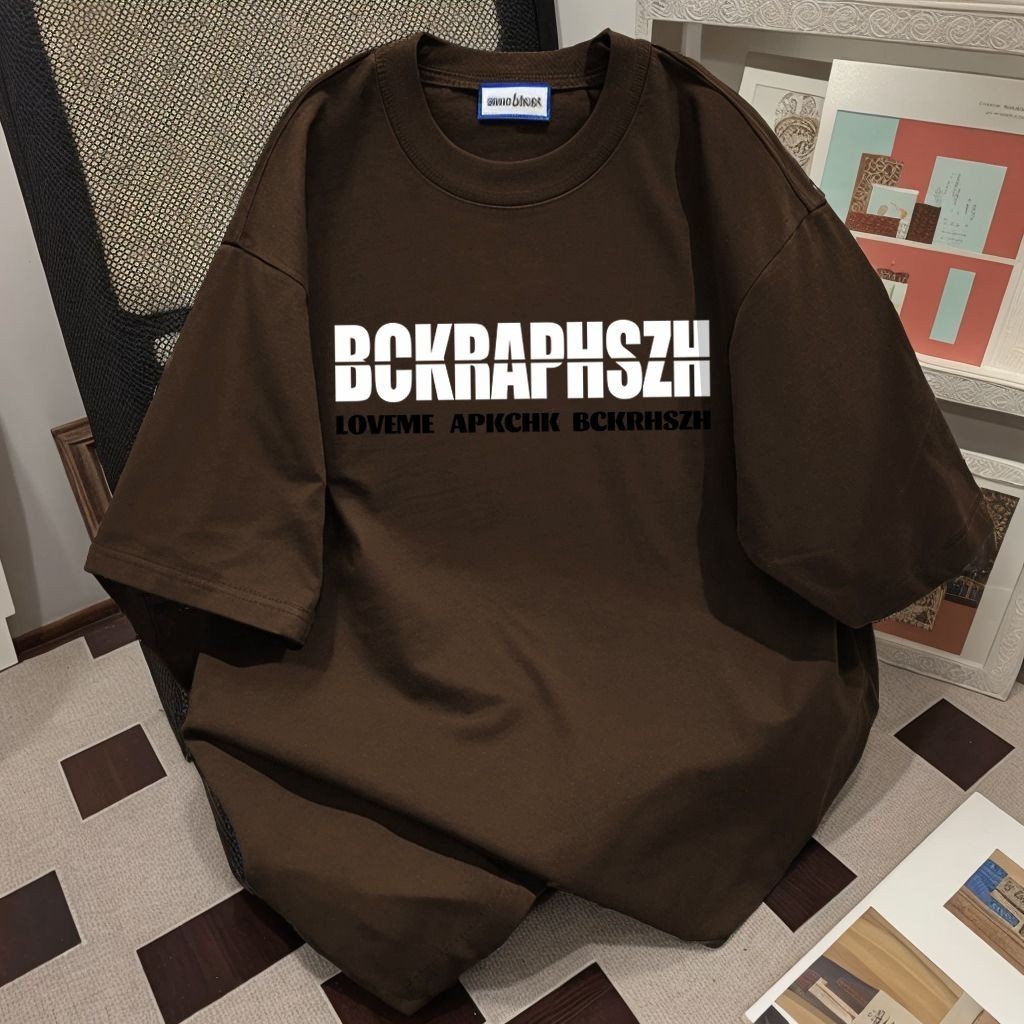 🌷Su.Tee🌷 สื้อยืด oversize เสื้อแฟชั่น เกาหลี โคตรนุ่ม ผ้าคอตตอน ลาย "BCKRAPHSAZH" สินค้าใหม่ 2025