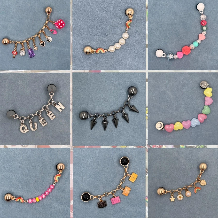 เสน่ห์รองเท้า ซีรีส์โซ่โลหะเพชร DIY รองเท้า Charms อุปกรณ์เสริมรองเท้าคุณภาพสูง