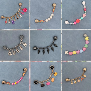 เสน่ห์รองเท้า ซีรีส์โซ่โลหะเพชร DIY รองเท้า Charms อุปกรณ์เส…