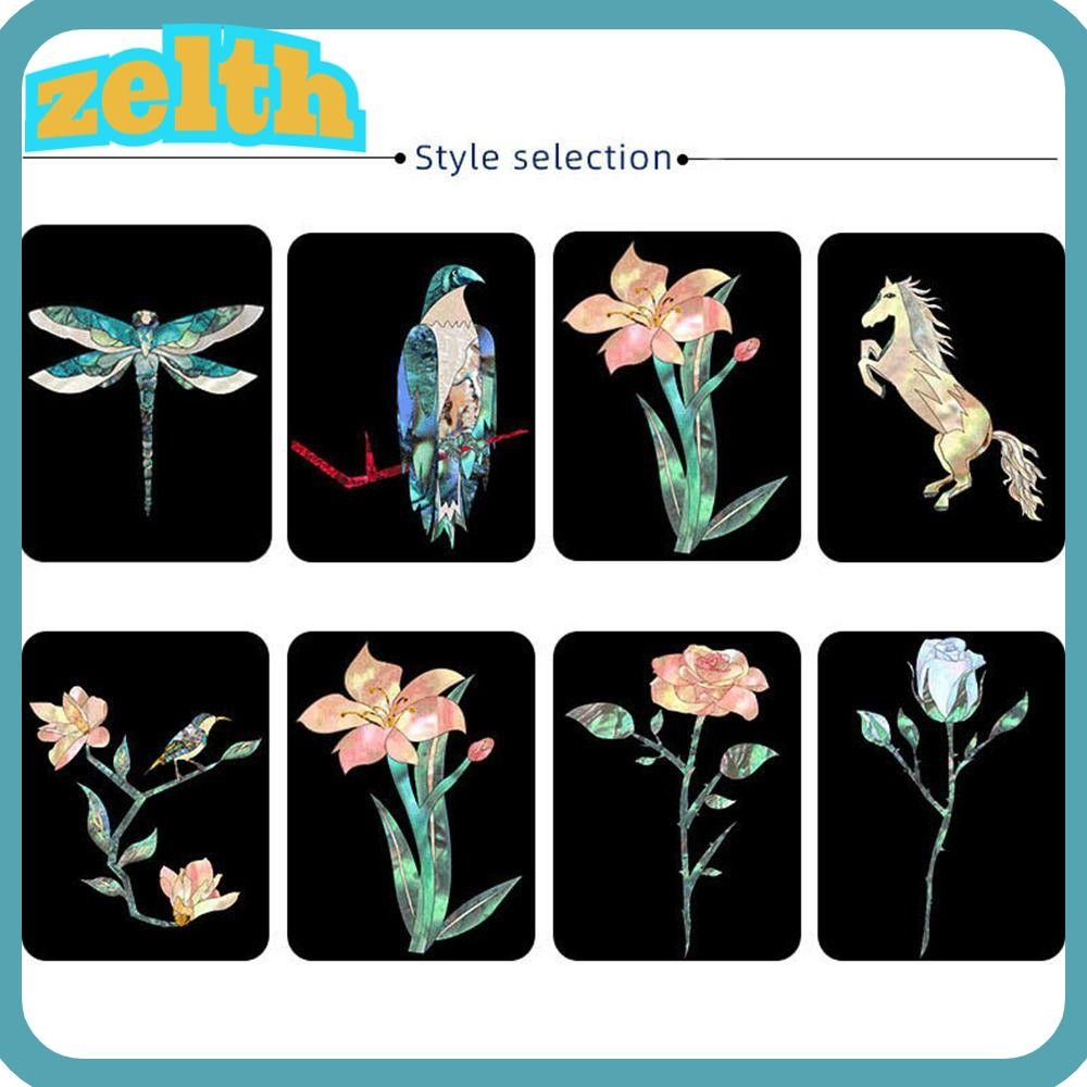 ZELTH กีตาร์ Headstock Decal สติกเกอร์ PVC ความแปลกใหม่ DIY Personalise กีตาร์สติกเกอร์