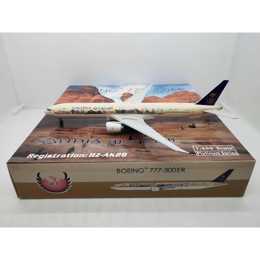 Phoenix 1: 400 Phoenix B777-300ER HZ-AK28 City โมเดลโลหะผสมทาสี