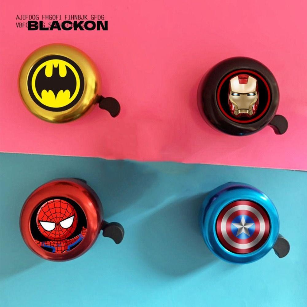 เบลล์จักรยานแบบเรโทร 2 ตัว จาก BLACKON - น้ำหนักเบา ทำจากโลหะ ตกแต่งด้วยสีแดง ทอง สีฟ้า และชมพู เหมาะสำหรับติดที่แฮนด์บาร์