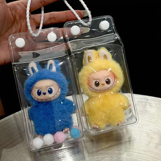 สําหรับ Labubu 4.0 The Monsters Pin สําหรับ Love Series โปร่งใสขาออกกระเป๋าป้องกันสําหรับ labu V4 อุปกรณ์เสริม