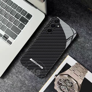 เคส Samsung A56 A55 5G Case เคสคาร์บอนไฟเบอร์กันกระแทกพร้อมป้องกันเลนส์กล้อง ขอบซิลิโคนอ่อนสไตล์มินิมอลสำหรับนักเรียนชายและผู้ชาย