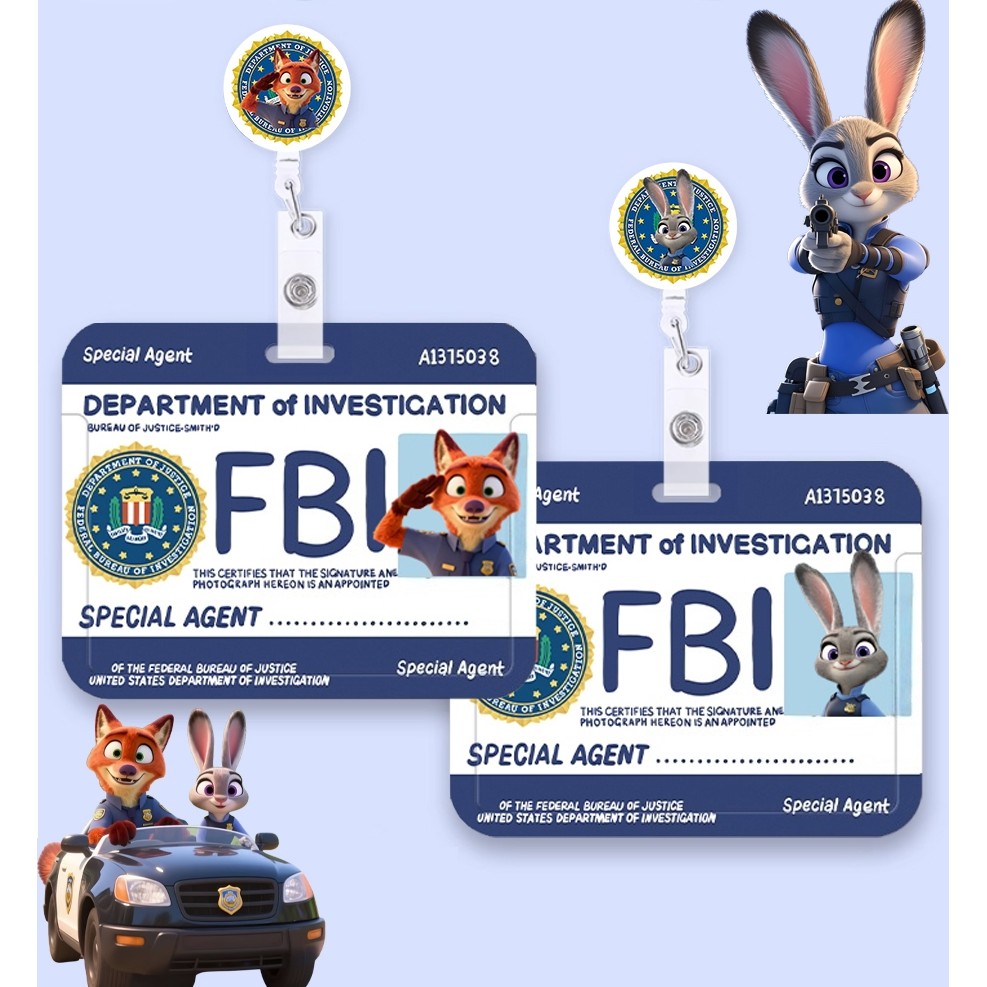 Judith Nick Couple Card Holder Student Campus Meal Cover FBI Office Access Set Work ID Bus Protector Case