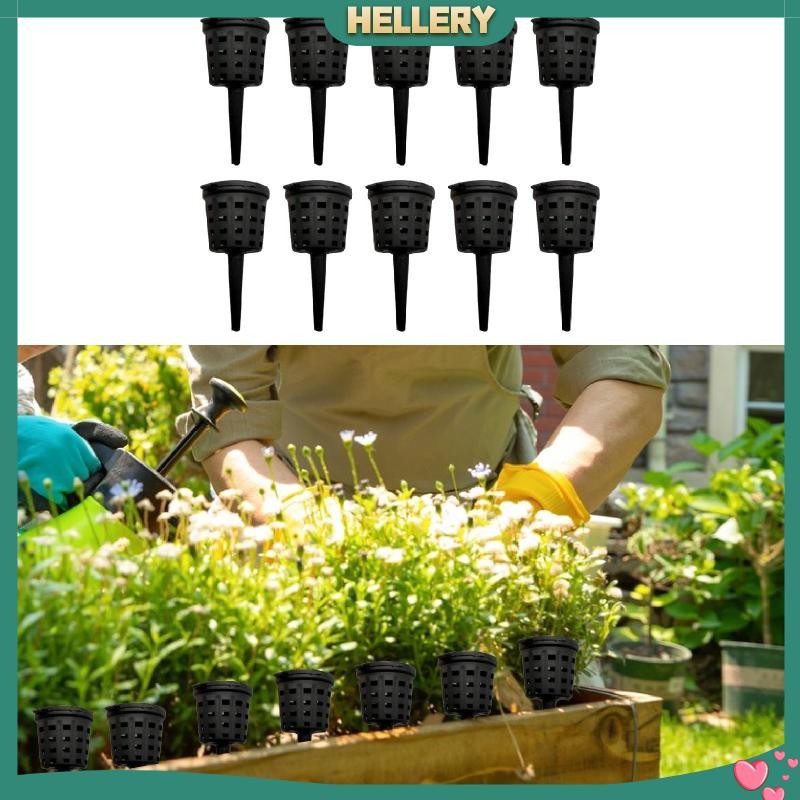 [HelleryTH] 10 ชิ้นตะกร้าปุ๋ย Rooting Nursery Pot สําหรับระเบียงสํานักงาน Living