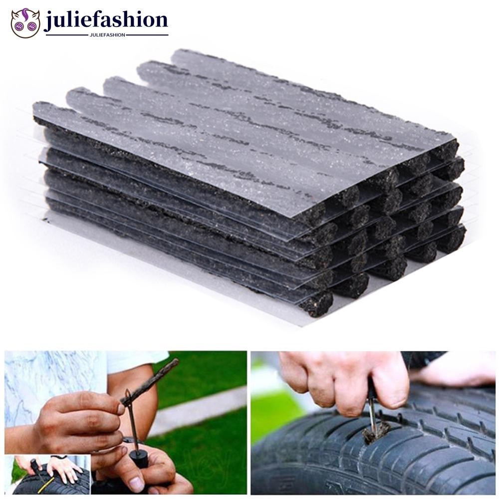 JULIEFASHION 5 ชิ้น 6 มิลลิเมตรยางสีดํา Tyre Puncture Plug Seal Repair ชุดเครื่องมือรถ Tubeless Punc