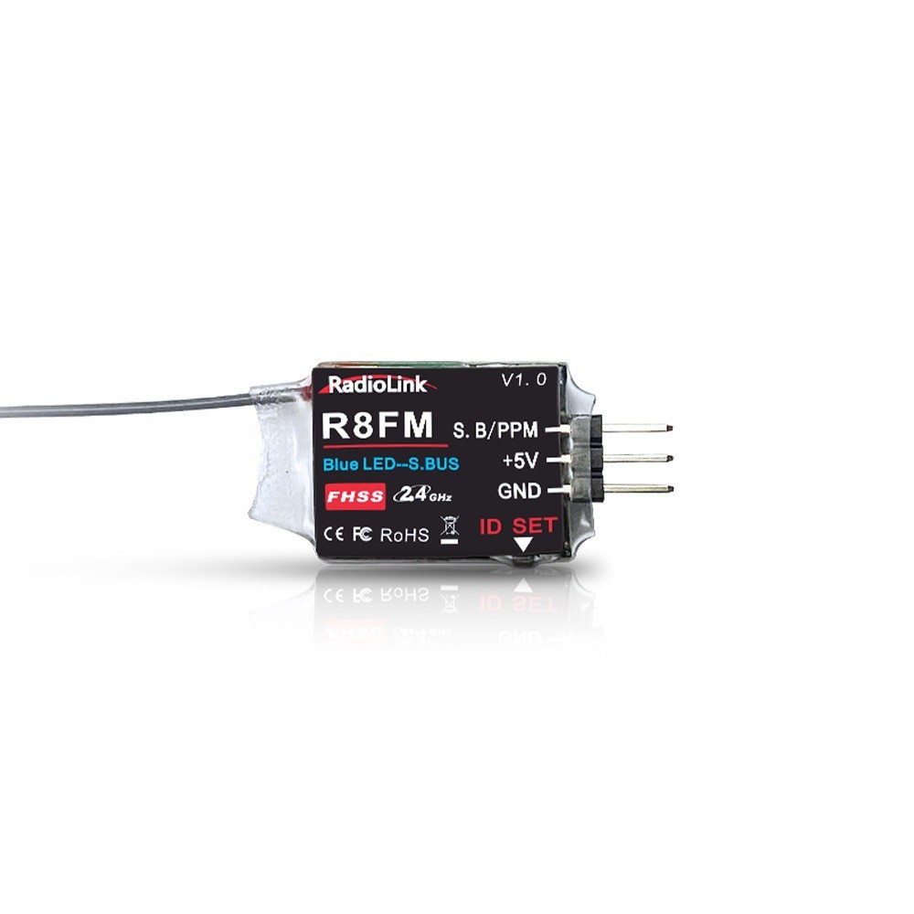 RadioLink RadioLink Electronic R8FM Eight-Way Mini SBUS/PPM Receiver รองรับ T8FB/T8S รีโมทคอนโทรล