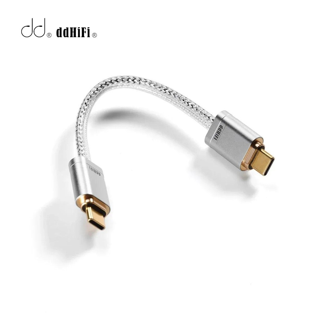 DD ddHiFi TC09S สายสัญญาณเสียง Type-C ถึง C OTG สายเคเบิลข้อมูลไฮไฟ โครงสร้างโล่คู่ การปรับปรุงคุณภา