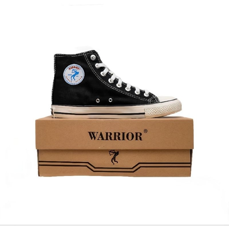 ALIBAXSTORE Original Warrior Sparta High Topรองเท้าสีดําสีขาวขนาด31-46_รองเท้านักเรียนสําหรับเด็กชาย