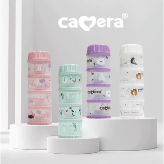 ส่งทันที CAMERA รุ่น GENIUS-11 ที่แบ่งนมผง 4 ชั้น ขนาด 10ออนซ์/ชั้น (มอก.) คอนโดตวงนม แบ่งนมผง