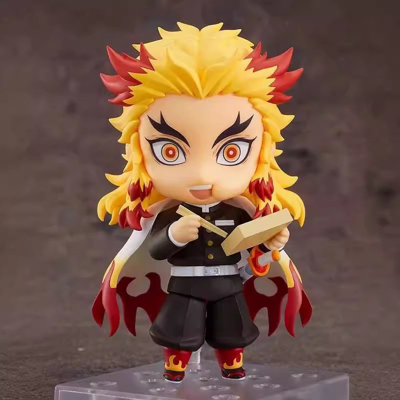 Demon Slayer รุ่น Q Nendoroid Kyojuro ผีเสื้อ Giyuu Tanjiro เสียงคอลัมน์เปลี่ยนใบหน้าตุ๊กตาอะนิเมะ