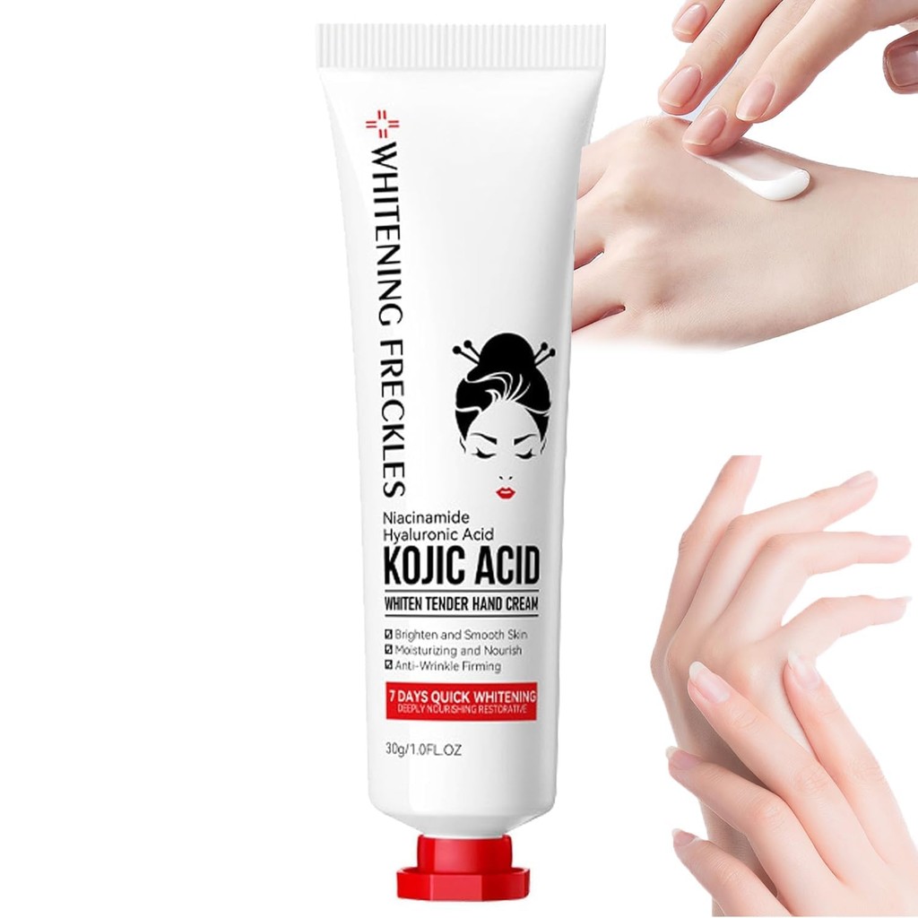 Kojic Acid Cream, Kojic Acid Cream, Whitening Freckles Kojic Acid Hand Cream, Anti-Wrinkle Firming C