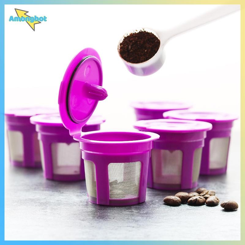 Amonghot>Reusable K Cups For Keurig - Universal Fit 1.0 & 2.0 เครื่องชงกาแฟ Keurig - ตัวกรองกาแฟ Kcu