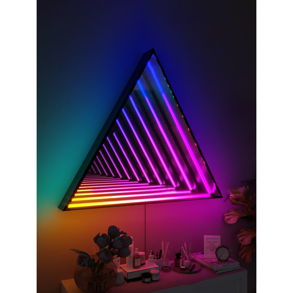 Creative RGB สีสันกระจกไฟหน้า LED Melaleuca กระจก Abyss Light Gaming Room Influencer ห้องนอนอารมณ์พื