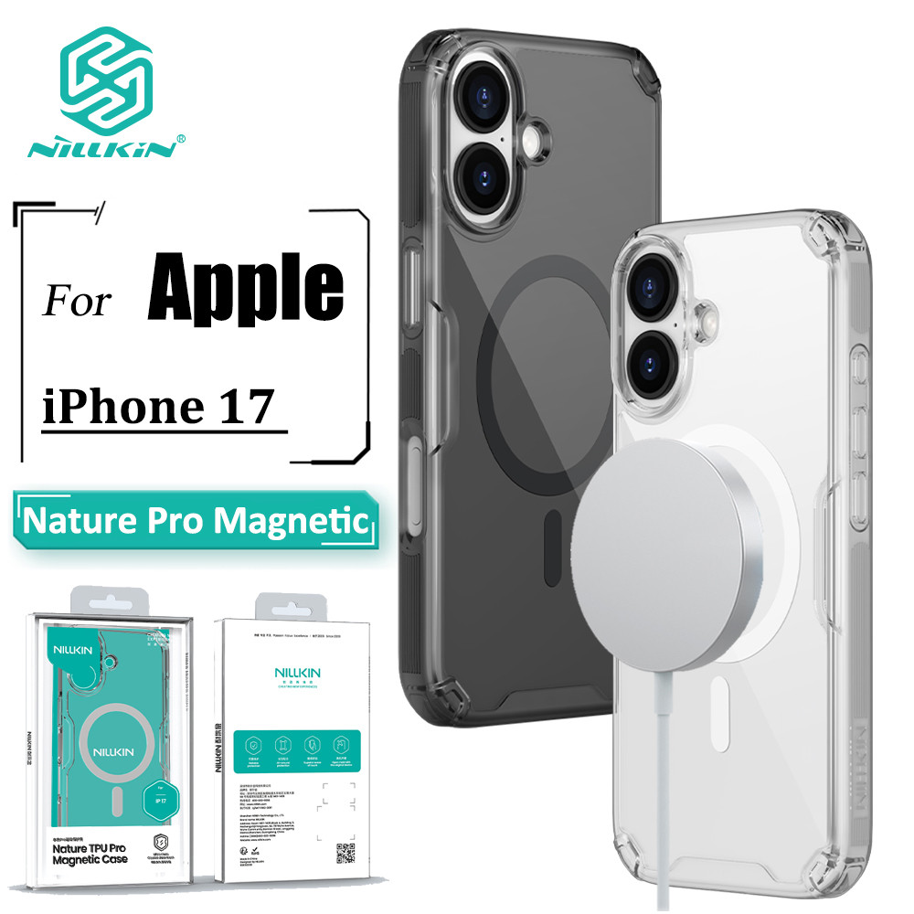 Nillkin Nature Pro เคสแม่เหล็กสําหรับ iPhone 17 เคส Ultra Thin Luxury Soft TPU ถุงลมนิรภัยโปร่งใสกันกระแทกฝาหลัง