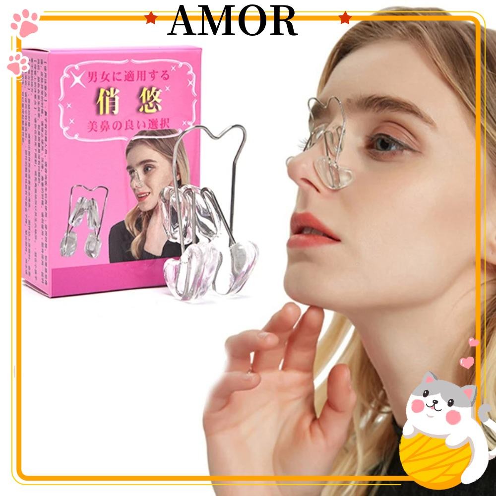 AMOR Nose Up Shaper, Shaping Straightening Nose Slimming Massage, Orthotics Transparent Beauty Tool 