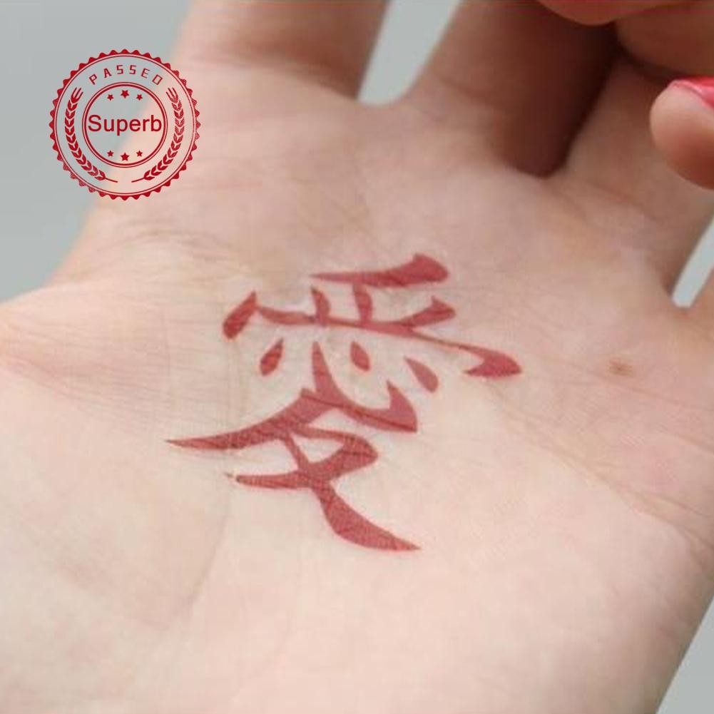 รัก|Love Character Tattoo Stickers Men Gaara Waterproof I And Women Hokage C9f1