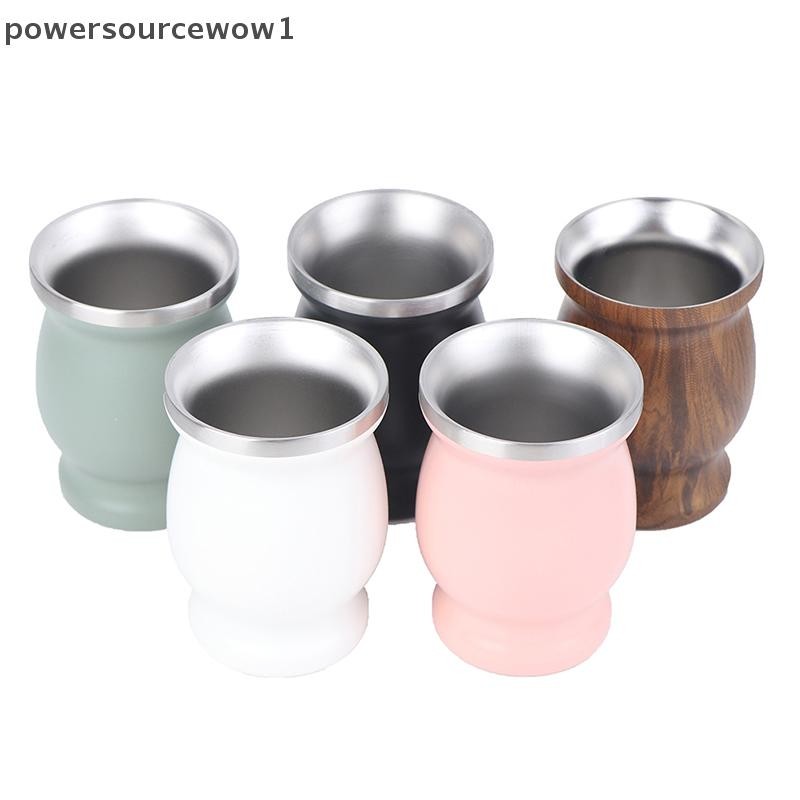 WOW Yerba Mate Cup 304 สแตนเลส 8oz Argentine Yerba Mate Gourd พร้อม illas TH