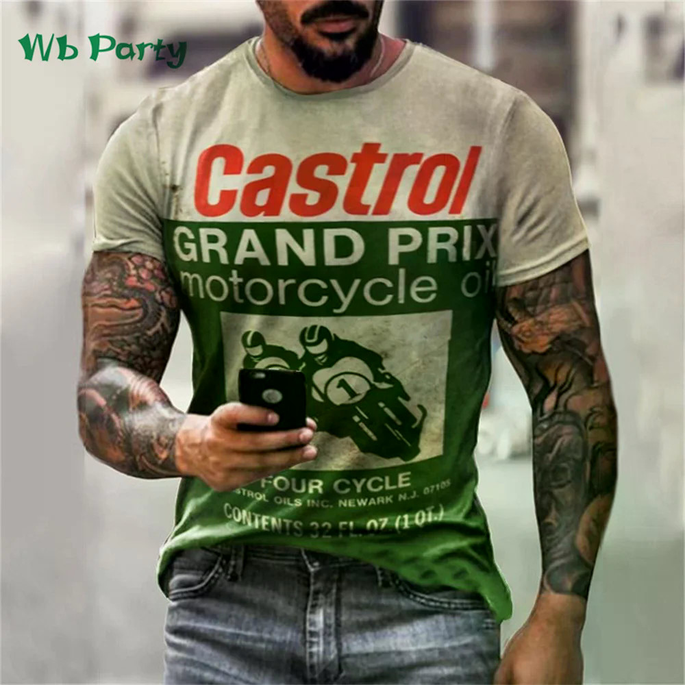 เสื้อยืดผู้ชาย Vintage พิมพ์ Gym เสื้อผ้าผู้ชาย Vintage Graphic T เสื้อผู้ชายเสื้อผ้าฤดูร้อน 3D พิมพ