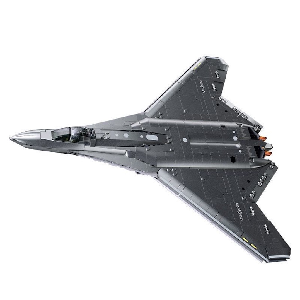 Mytopshop 879PCS MOC J-50S Sixth Stealth Air Fighter Jet รูปของเล่นเพื่อการศึกษา Building Block อิฐข