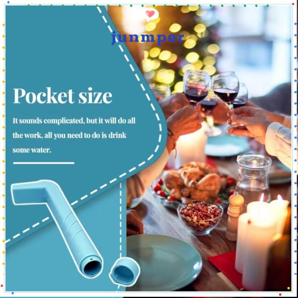 JUNMPER Hiccup Straw, อุปกรณ์ถ้วยน้ํา Stop Hiccups Straw หยุด Hiccups ธรรมชาติ, Multi-function Porta