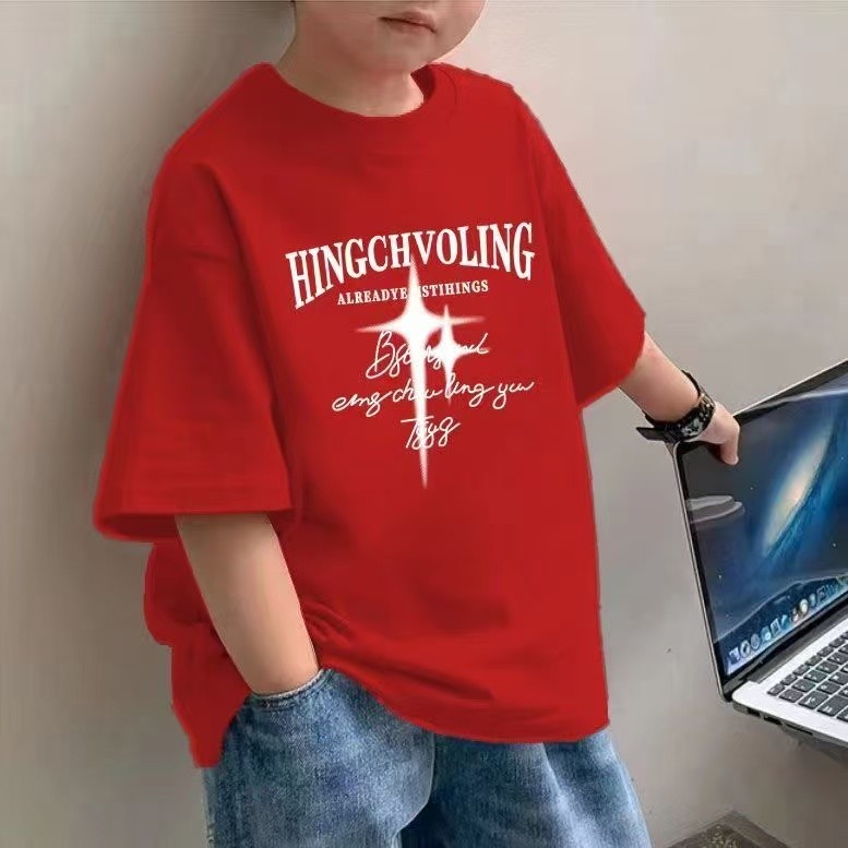 Yout-children เสื้อเด็ก เสื้อคอกลม ใส่สบาย cotton ลายพิมพ์แฟชั่น 2-9 ขวบ เด็ก 'HINGCHVOLING'