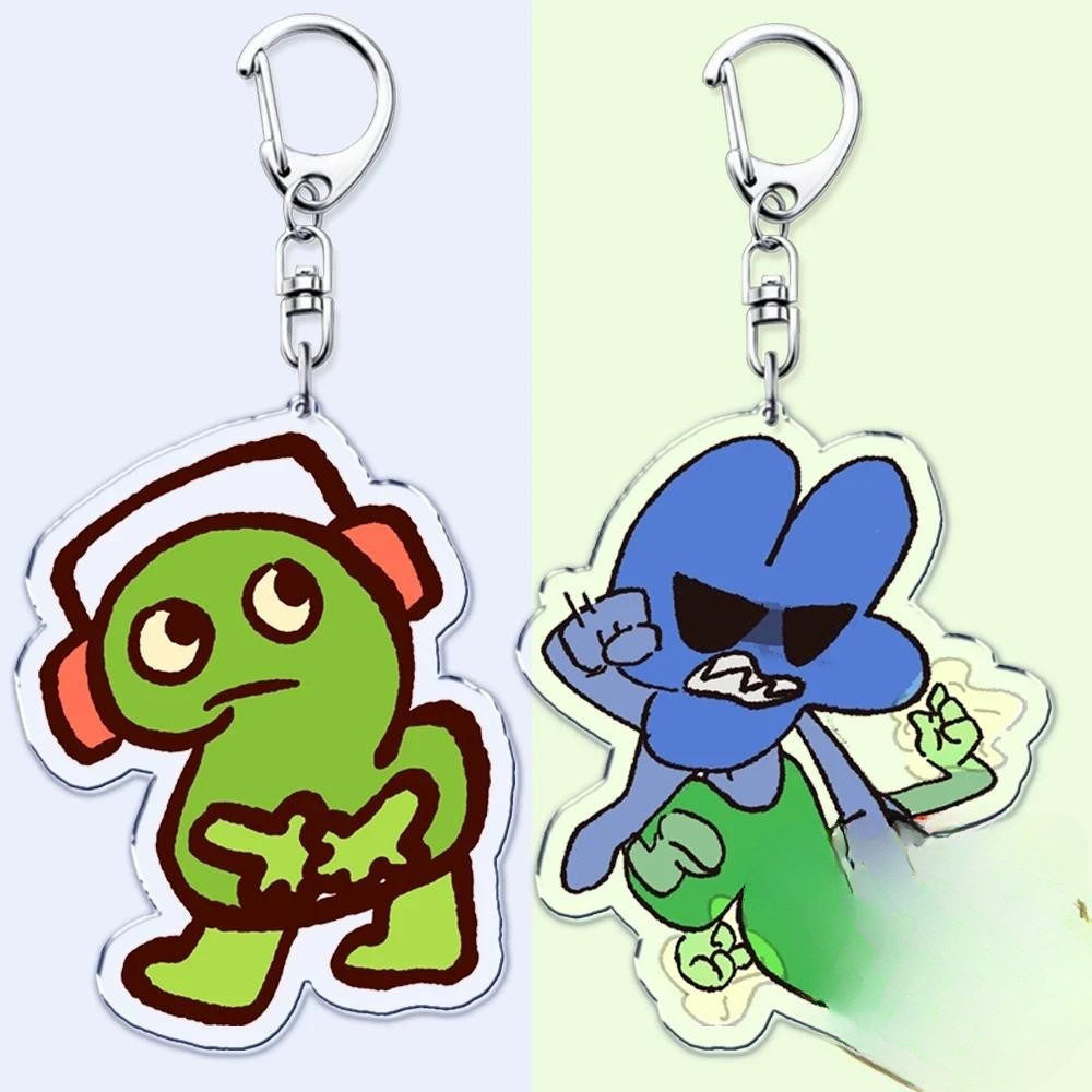 เกมน่ารัก BFDI BFB พวงกุญแจสําหรับอุปกรณ์เสริมกระเป๋า Bfdi Teardrop Sketchpad สองสี่ X Key Chain แหว
