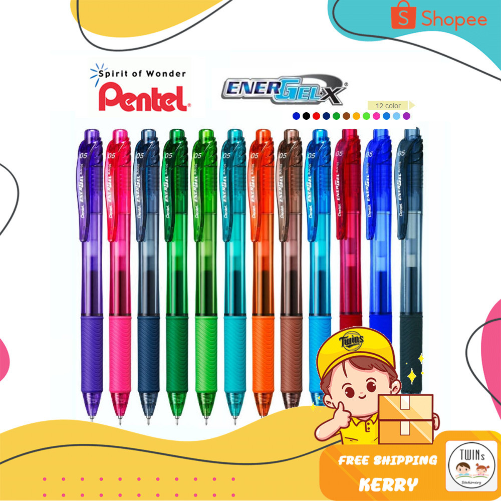 ปากกาเจล Pentel Energel X รุ่น BLN105 ขนาด 0.5 MM และไส้ปากกา 0.5 0.7 MM