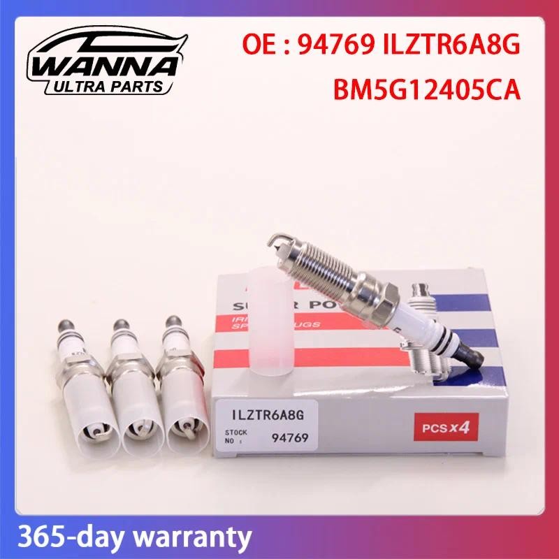 4/6pcs OE 946769 ILZTR6A8G BM5G12405CA Spark Plug Iridium Platinuim สําหรับ Ford Fiesta ST KUGA Volv
