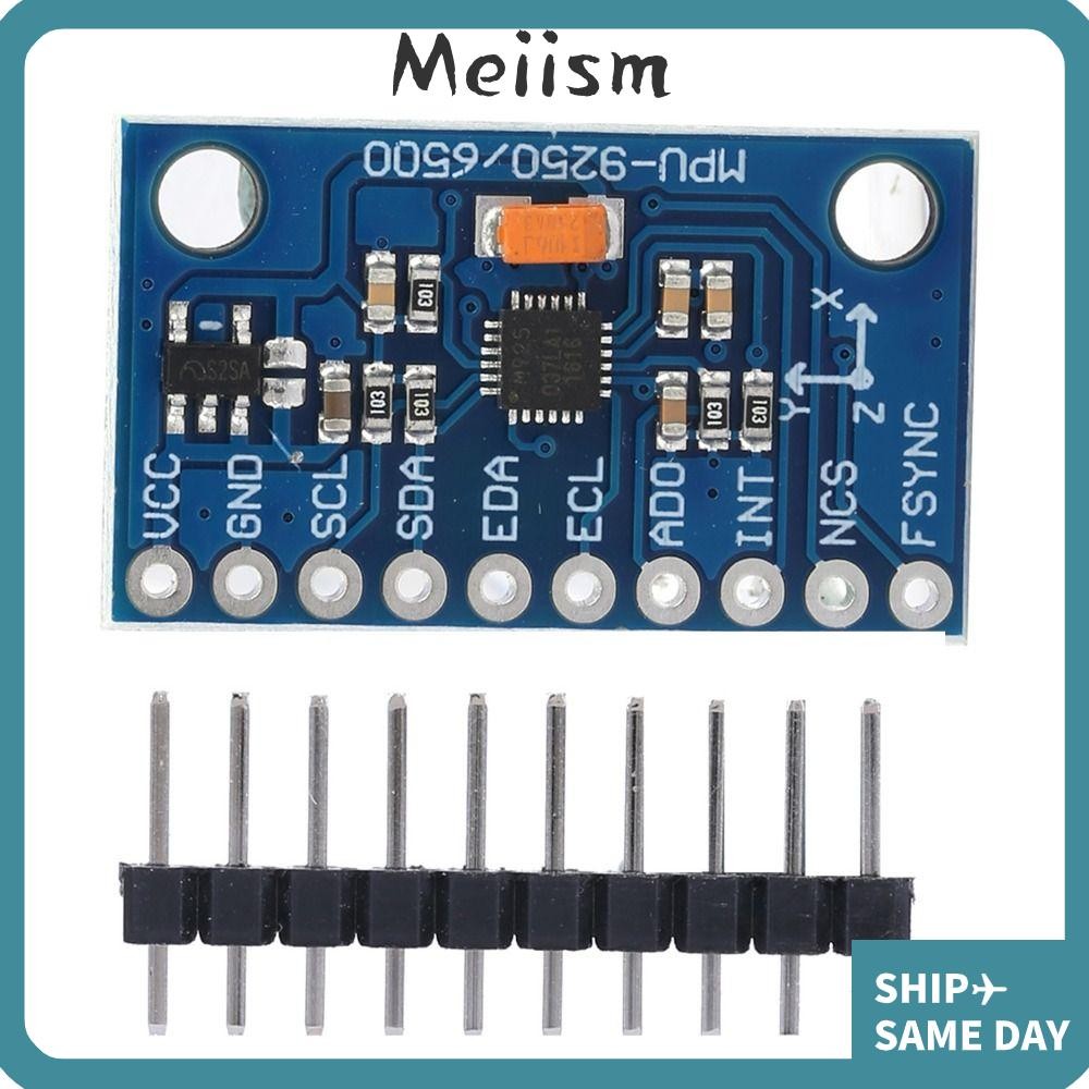 MEIISM Gyroscope Module, MPU-9250 GY‐9250 เซ็นเซอร์ 9 แกน, โมดูลเซ็นเซอร์ 16 บิต 3-5V Gyroscope Sens