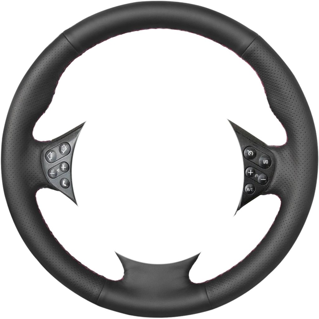 MEWANT Hand-Stitched หนังเทียมสีดําพวงมาลัยสําหรับ BMW 5 Series E39 1999-2001 / M3 1998-1999 / Z3 E3