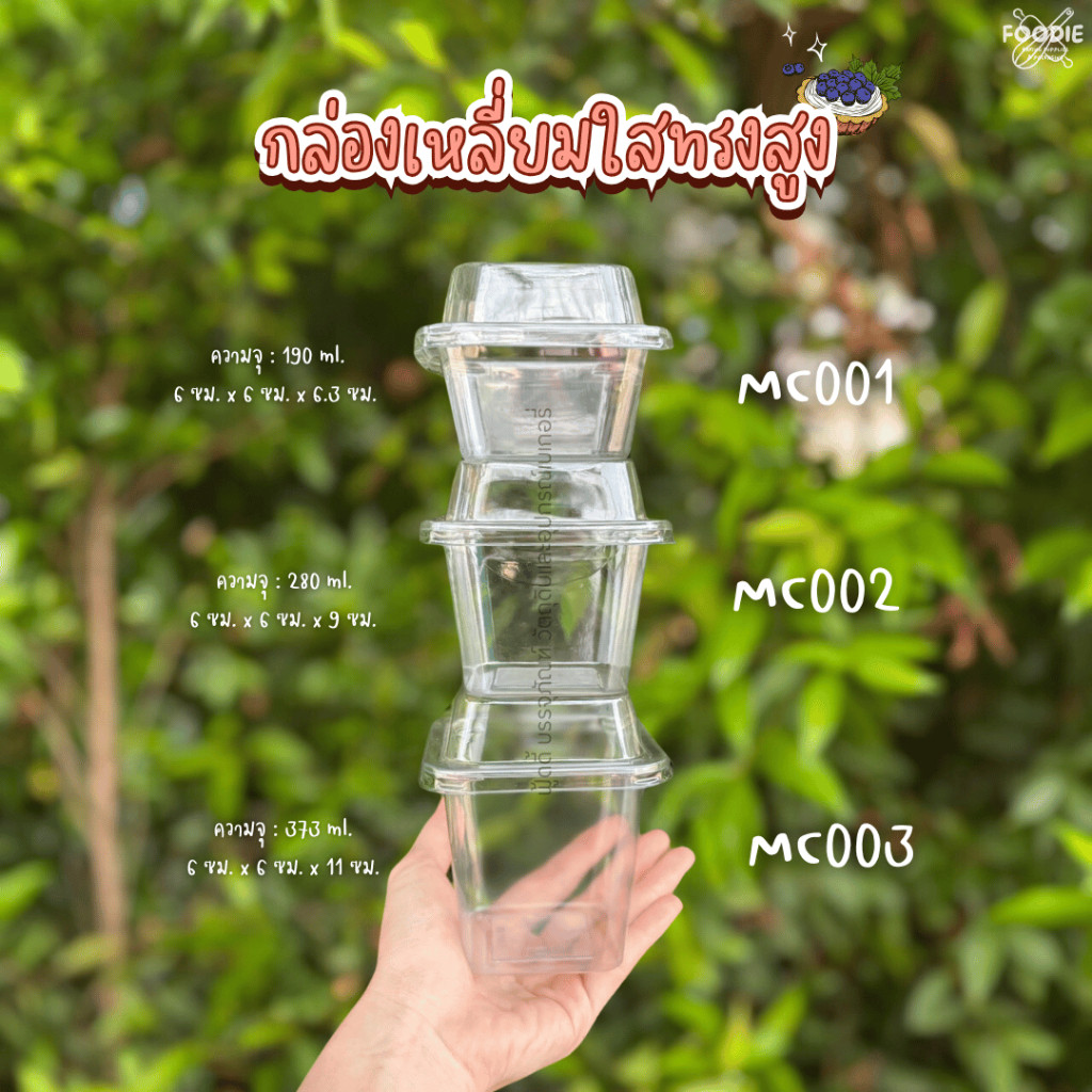 [ส่งไว] กล่องใส MC-001 / MC-002 /MC-003 ฝาล็อค (50ชิ้น)