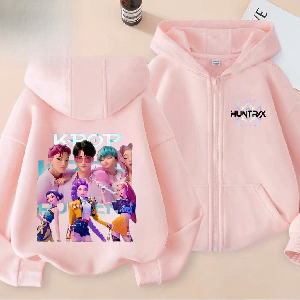 ฮู้ดดี้สไตล์K-pop Demon Hunters แบบ.Zip-Up ออกแบบจากอนิเมะ สไตล์สบายสำหรับ OUTERWEAR - รูปที่ 2