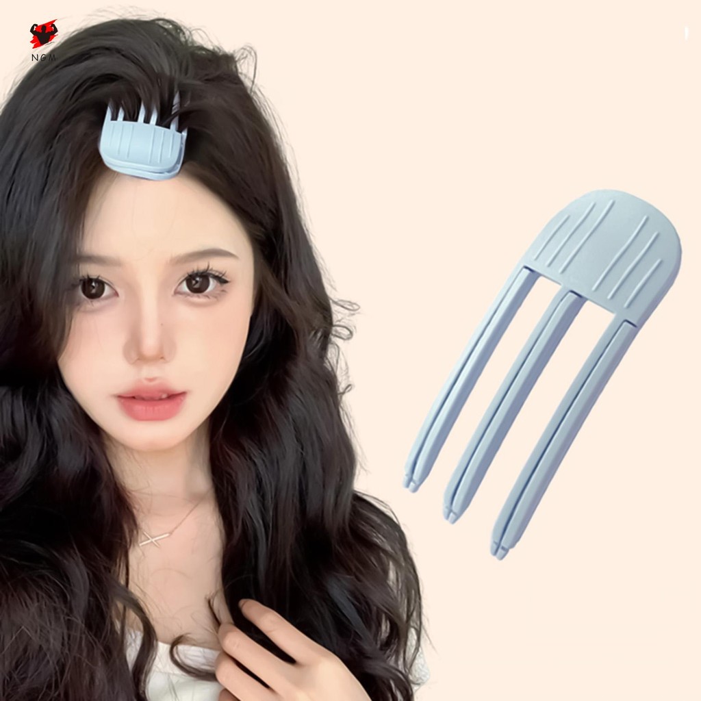 ฟันกว้าง Traceless ผมปุยหวี 3 ฟัน/6 ฟัน DIY เครื่องมือจัดแต่งทรงผมสําหรับผู้หญิงธรรมชาติ Voluminous-Look