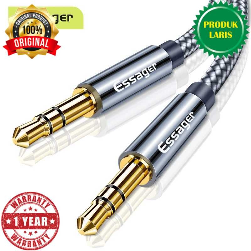 ESSAGER 3.5 มม.AUX Cable Audio Male to Male Adapter Braid 1.2M - EYP35-DY0G