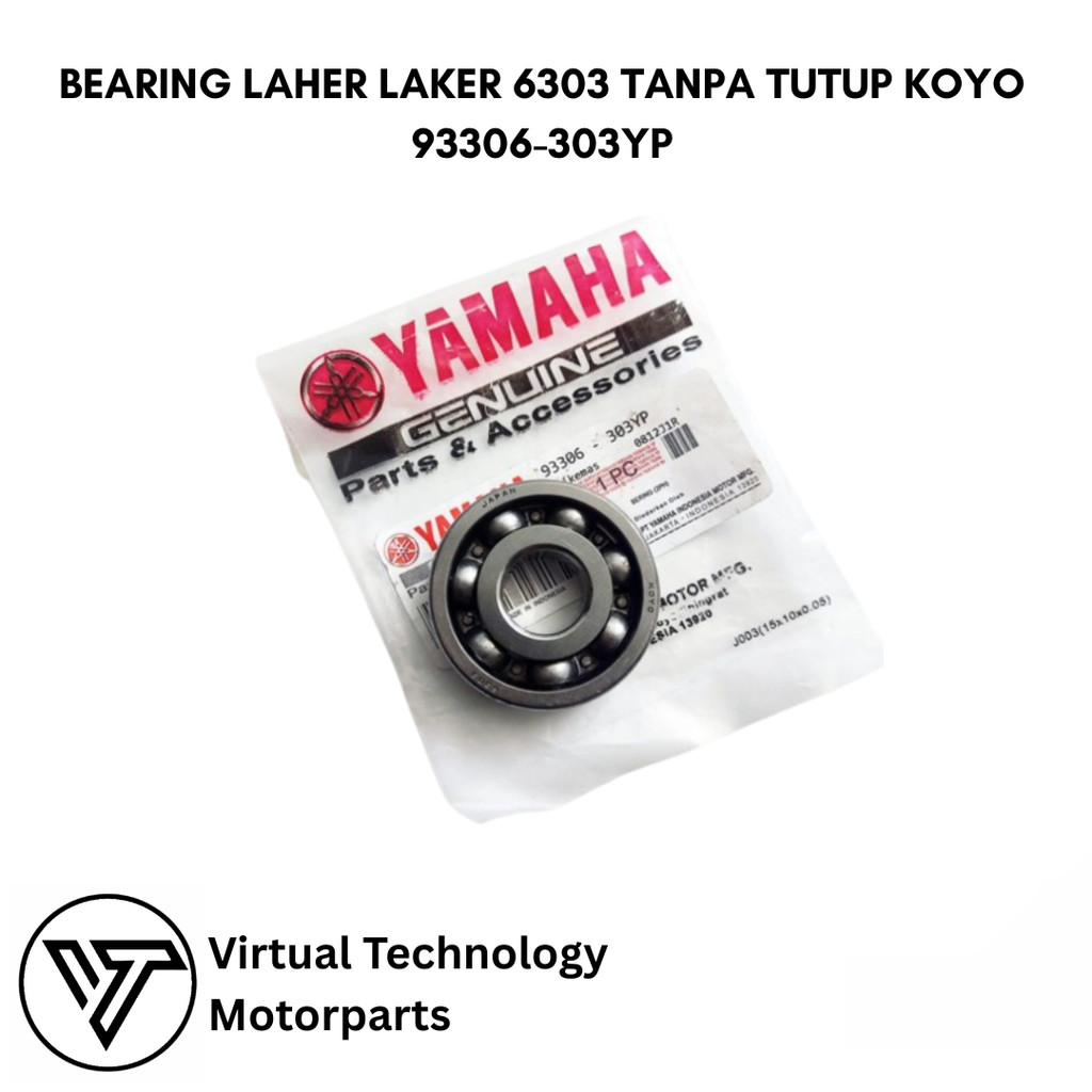 BEARING LAHER 6303 พร้อมผ้าคลุม KOYO JAPAN YAMAHA - 93306-303YP