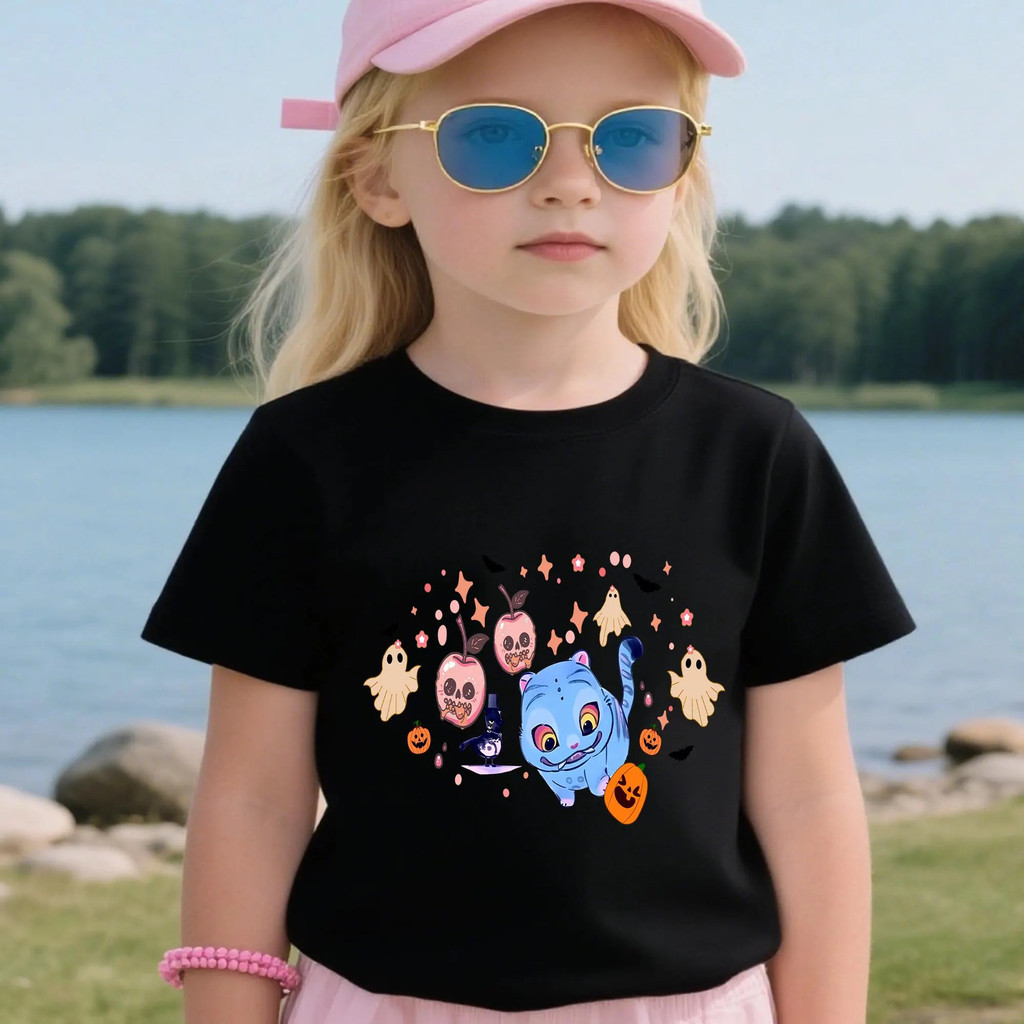 Happy Halloween Kpop Demon Hunters เสื้อยืด Baju เด็กผู้ใหญ่ Kpop Huntrix Tiger Derpy Spooky Season 