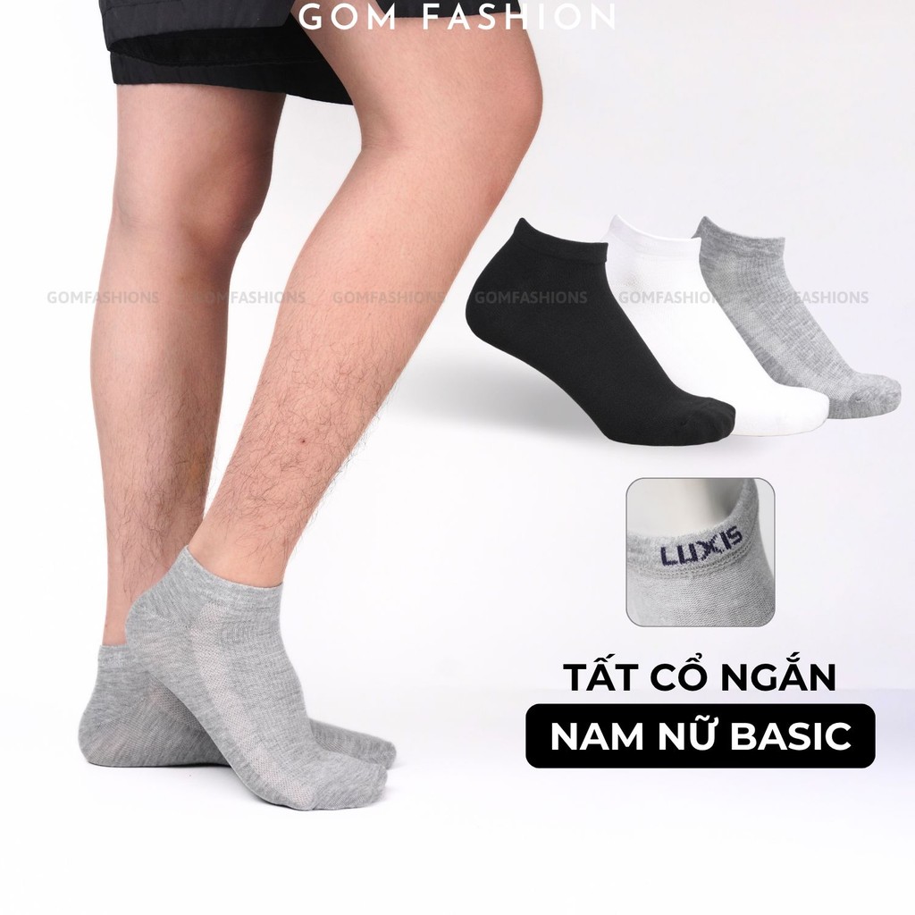 GOMTAT ถุงเท้าธรรมดาคอสั้น, ถุงเท้าธรรมดาสําหรับบุรุษและสตรีผ้าฝ้ายคุณภาพสูง, ดูดซับเหงื่อ - LD-S01-