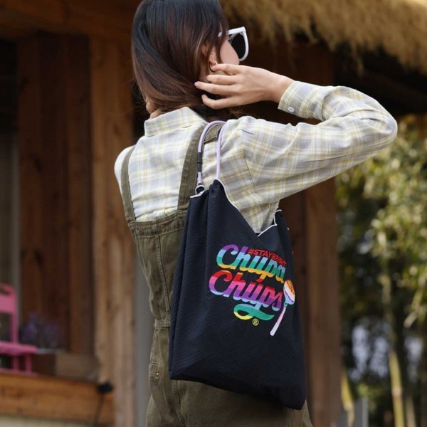 กระเป๋าปัก kappa bkk กระเป๋าโท้ทฤดูร้อนแบบใหม่ปี2025กระเป๋าปักแฟชั่นระดับประเทศกระเป๋าสะพายข้างผู้หญ