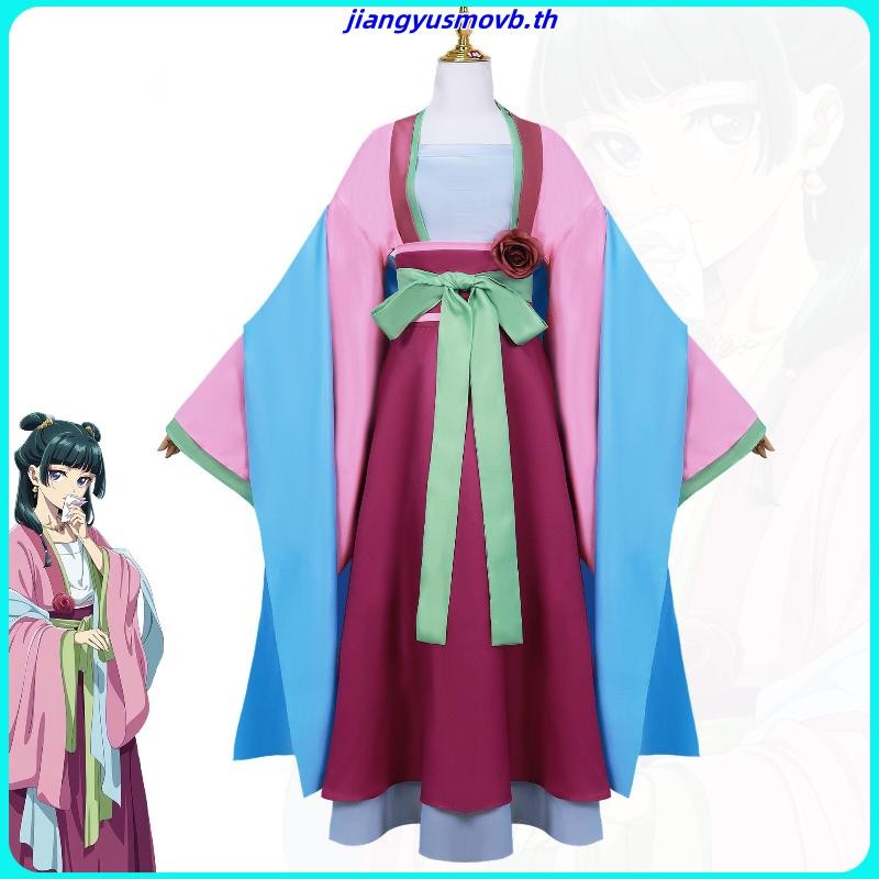 - JINN - อะนิเมะ The Apothecary Diaries Maomao ชุดคอสเพลย์ Han-fu ชุดโบราณสาวอะนิเมะปาร์ตี้ชุดคาร์นิ