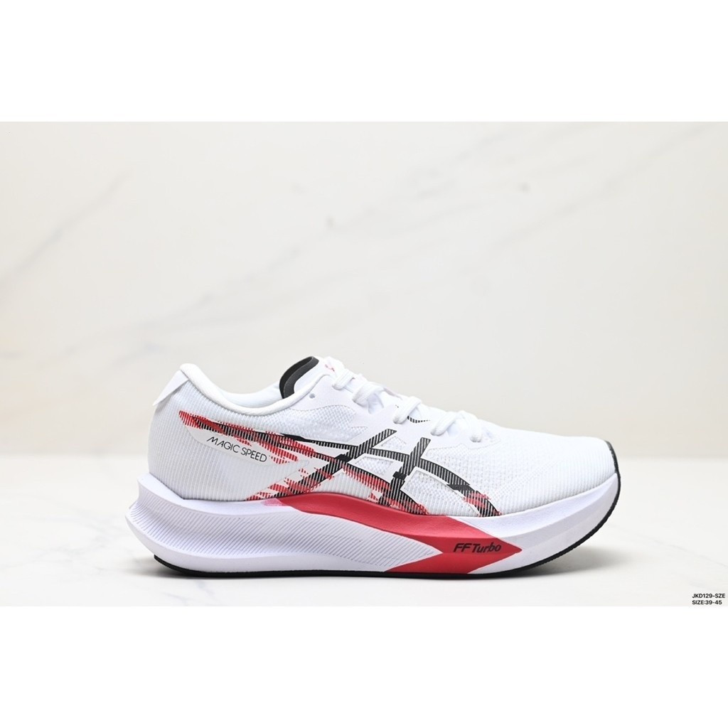 Asics MAGIC SPEED 4 Paris Olympics รองเท้าวิ่งสำหรับทั้งชายและหญิง นุ่มสบาย ไม่ลื่น มีสีเหลืองเรืองแ