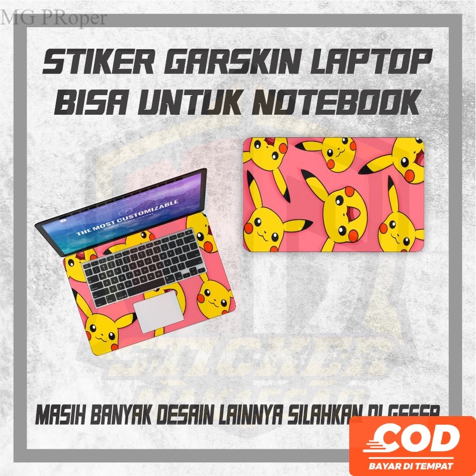 Garskin Skin Sticker Laptop Notebook Chromebook Pokemon Motif Laptop Cute Multigraphika