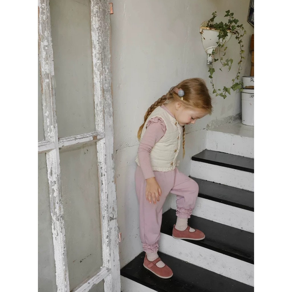 【พร้อมส่ง】「สินค้าลิขสิทธิ์แท้」IRIS KIDS Aw  IKP34083 Lovely pants สไตส์เกาหลี ผ้านุ่มใส่สบาย กางเกงขายาวเด็กผู้หญิง ราคา ถูกที่สุด ดีลบีเคเค แกลเลอรีภาพที่ 8