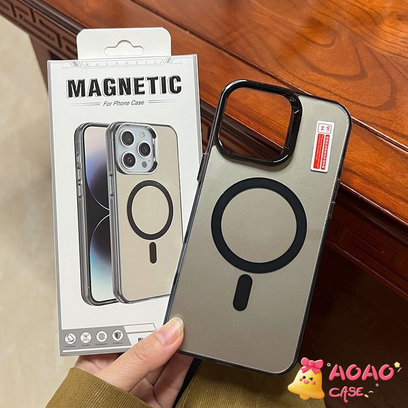 เคสไอโฟน 11 สำหรับ iPhone 16 15 11 13 14 12 Pro Max 16 14 15 Plus 16 15 12 Pro ผ้าคลุมอ่อนแม่เหล็กไฟฟ้าแบบง่าย ๆ แฟชั่น